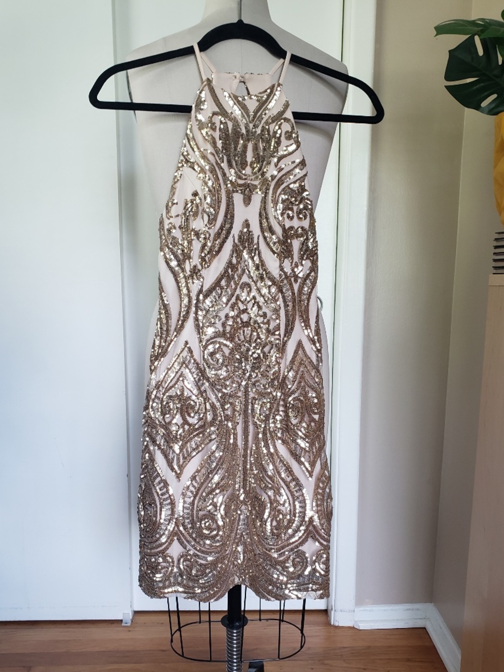 Sequin Gold Dress Size 3/4